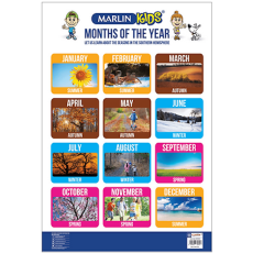 WALL CHART - MONTHS OF THE YEAR - MARLIN